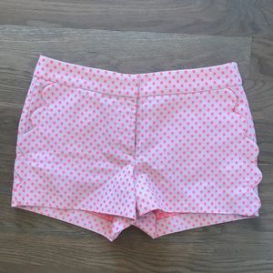 JCrew Pink Polka Dot Shorts